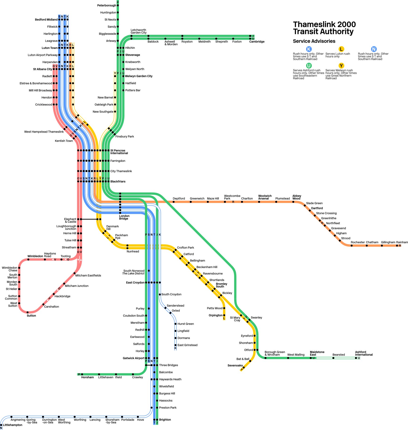 Thameslink train / rail maps